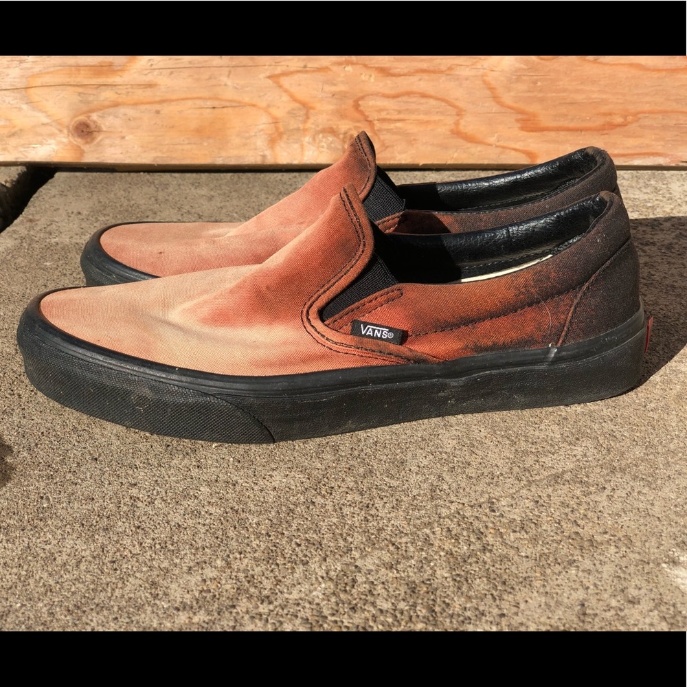 CUSTOM bleached to black vans